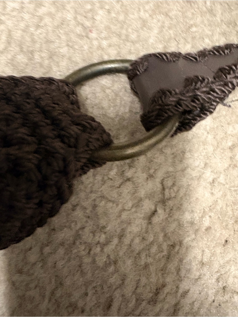 The Sak Brown Crochet-Trim Hobo with Antiqued Hardware Detail - Picture 3 of 8
